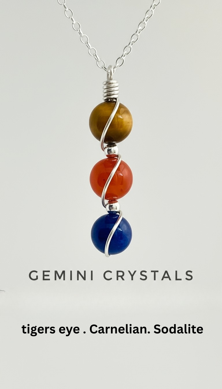 Sterling Silver Wire Wrapped Zodiac Stone Assistance Necklace