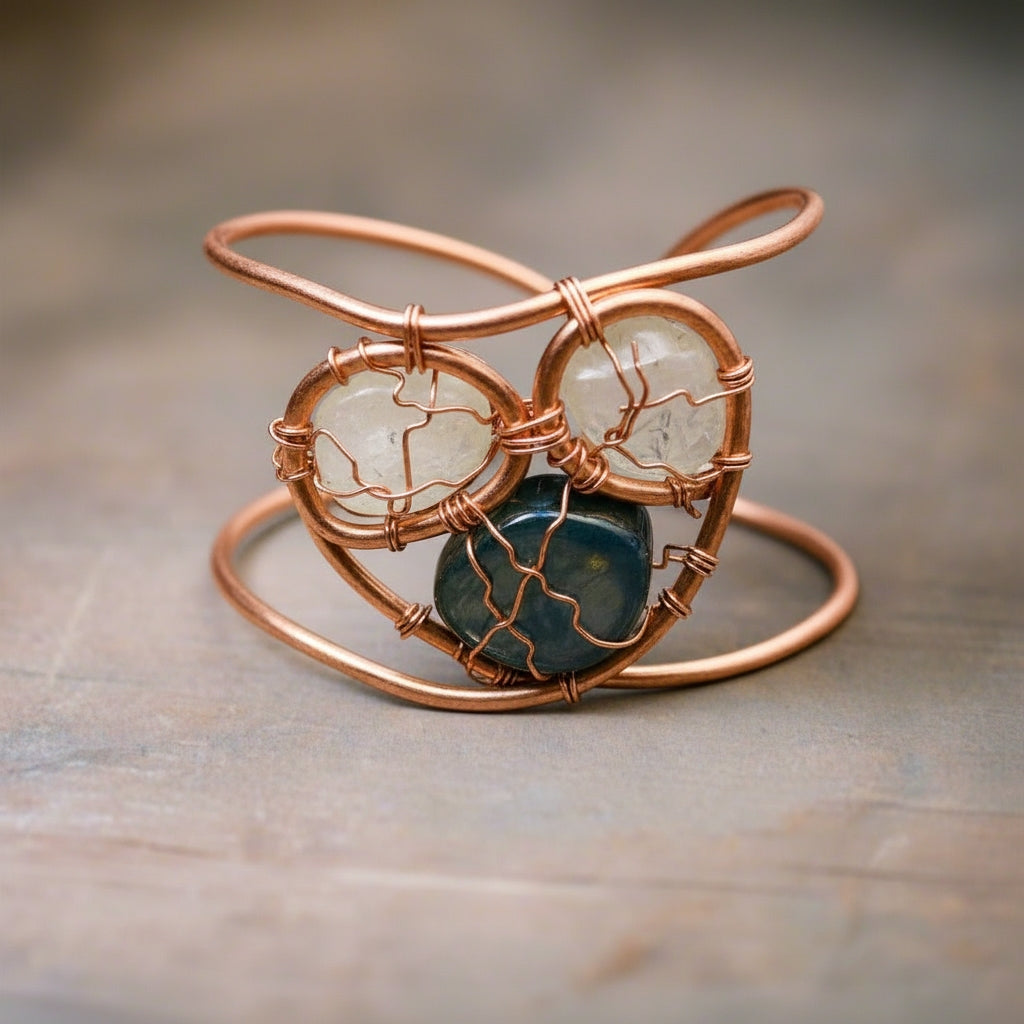 iamevibez Triple Stone Heart Chakra Bracelet