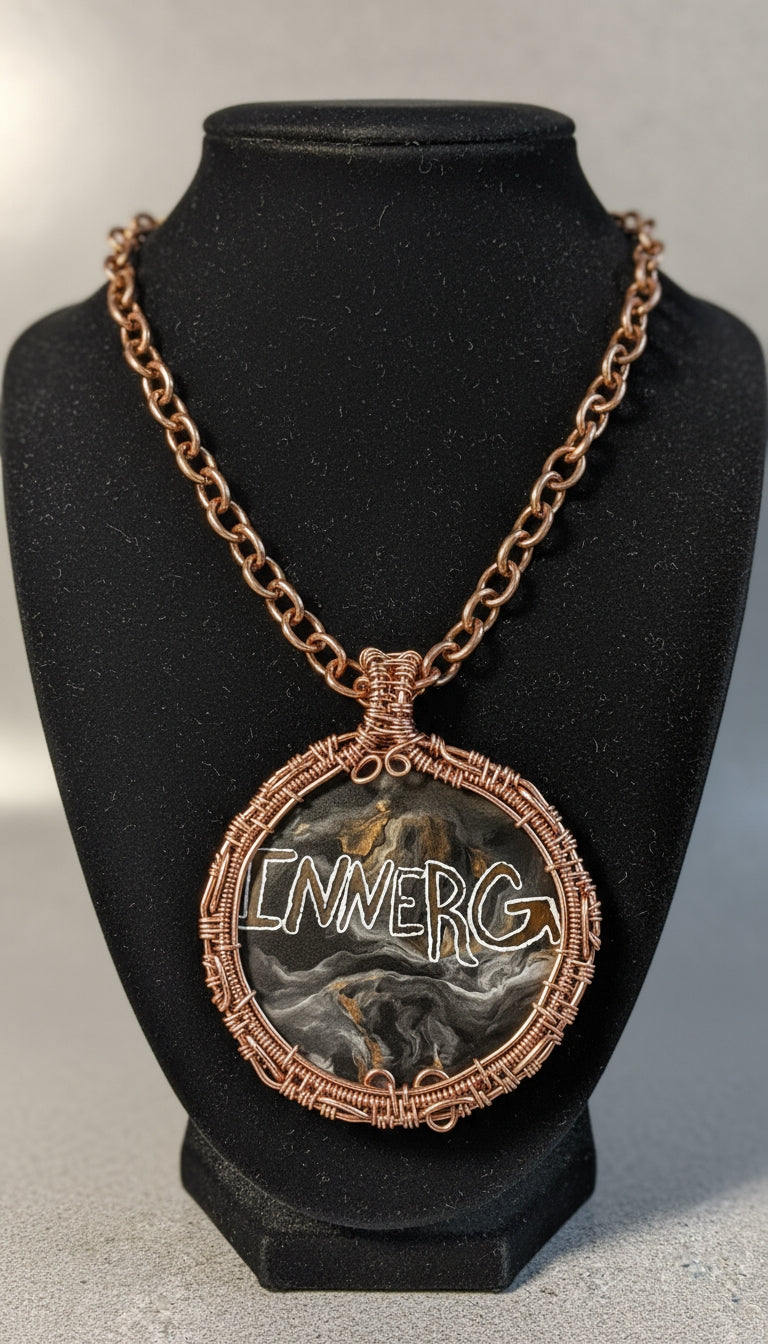 Custom Marble/Copper Necklace Design #2