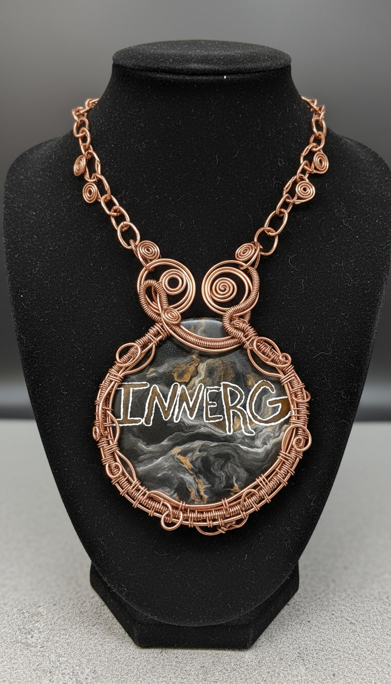 Custom Marble/Copper Necklace Design #3