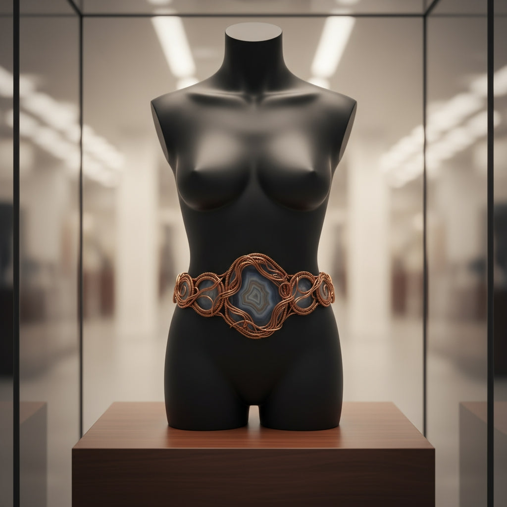 iamevibez Custom Wire Wrapped Agate Plate Belt Design # 1