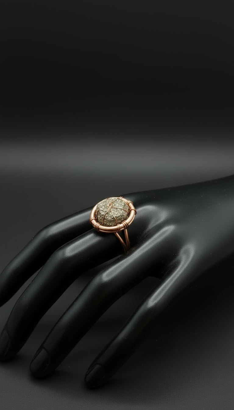 Custom Pyrite powerful Bracelet and Ring