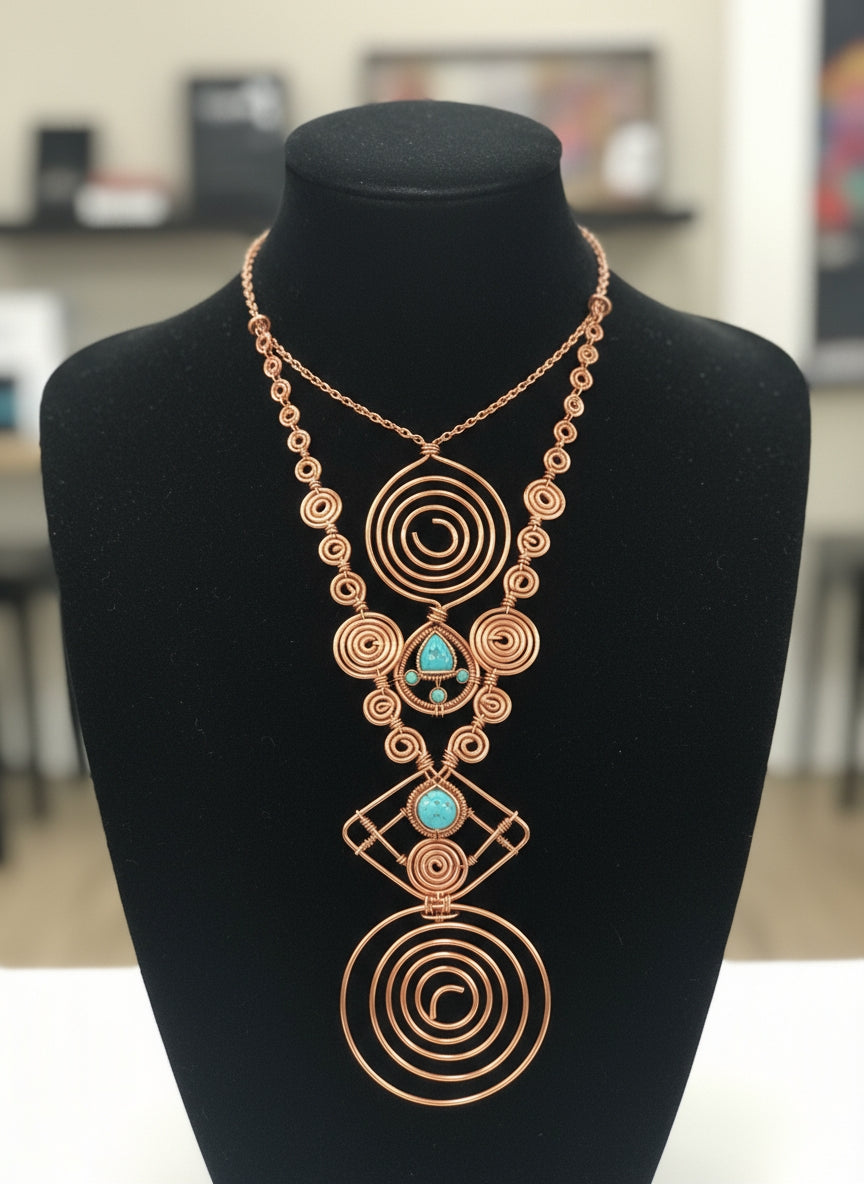 iamevibez Custom wire Wrapped extended body chain/Necklace