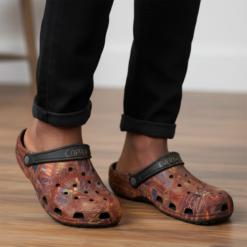 WKE WRLD Copper Inspired Crocs Design #2