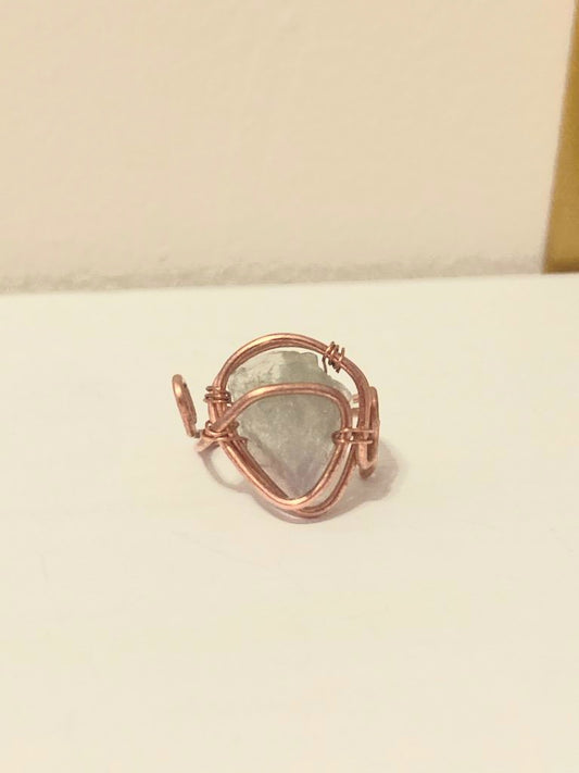 Crystal Wire wrapped ring design #1