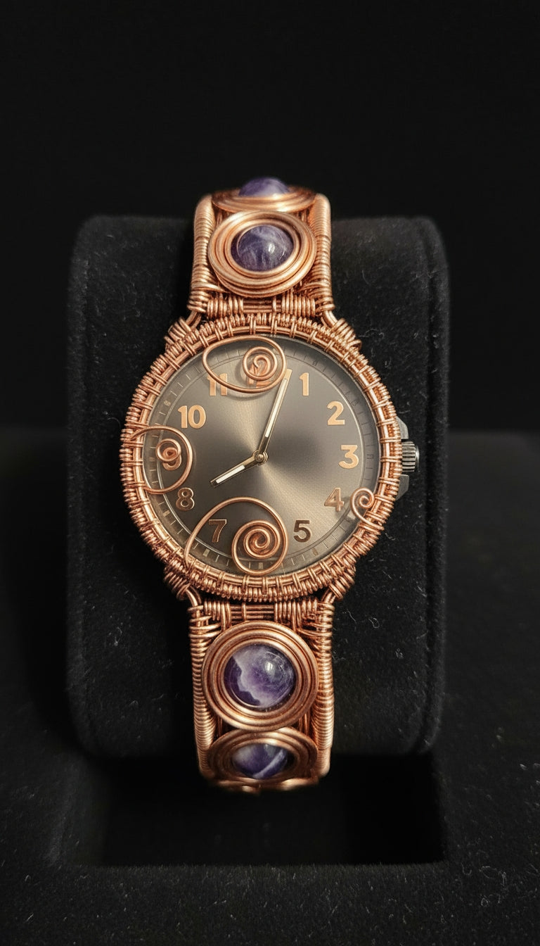 Wire Wrapped Dream Amethyst Watch
