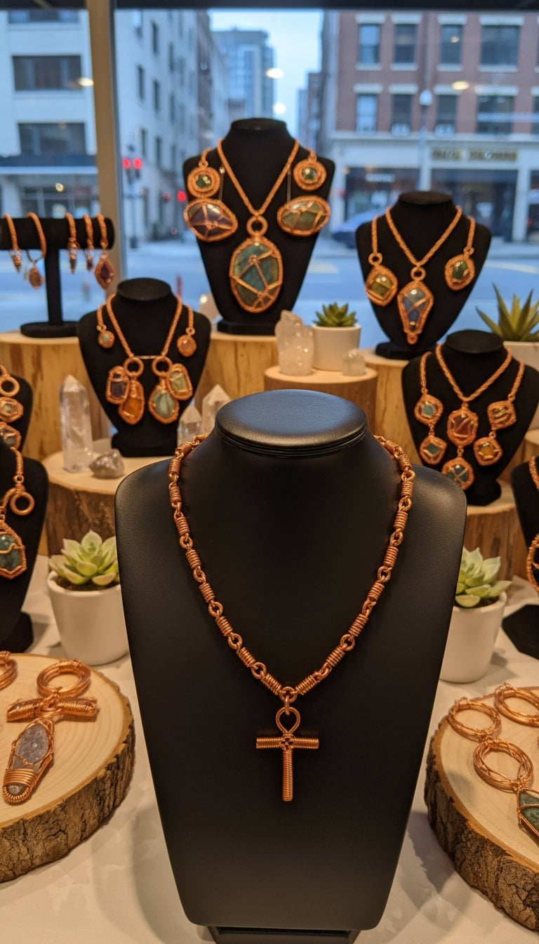 iamevibez Wire Wrapped Ankh Necklace