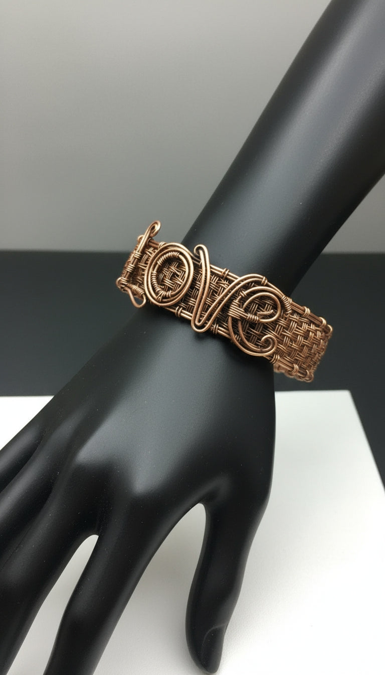 Custom Wire Wrapped Love Bracelet Design #2