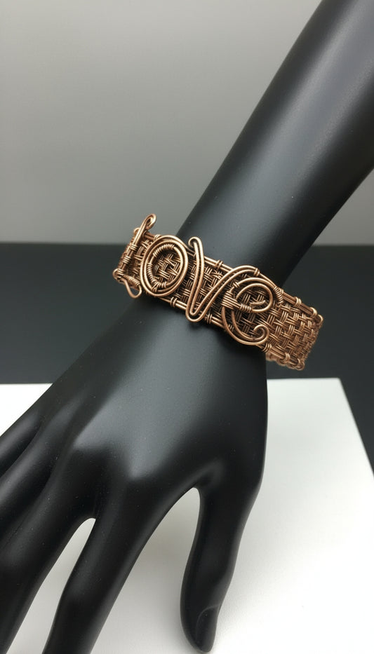 Custom Wire Wrapped Love Bracelet Design #2