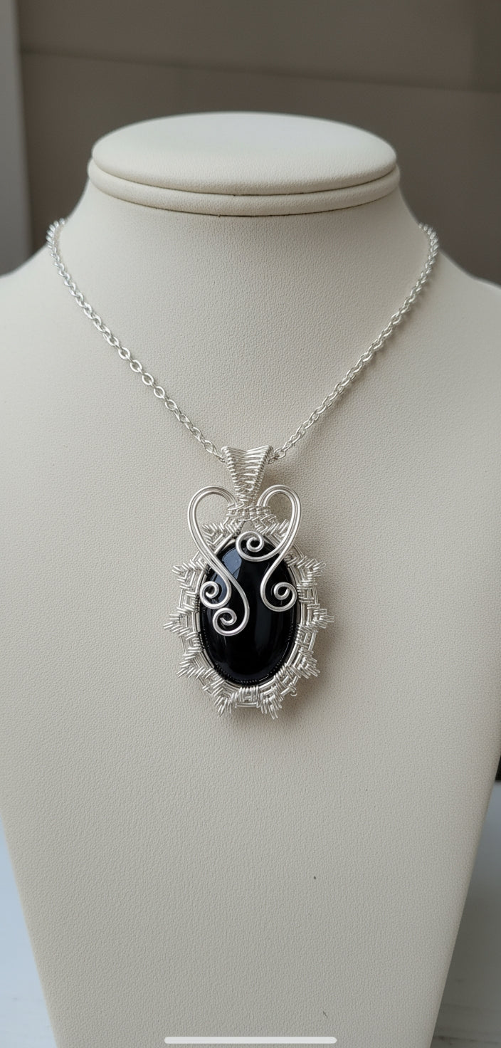 Wire Wrapped Oval Sun Necklace