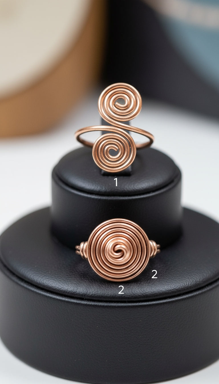 Unisex Wire Wrapped Spiral Ring