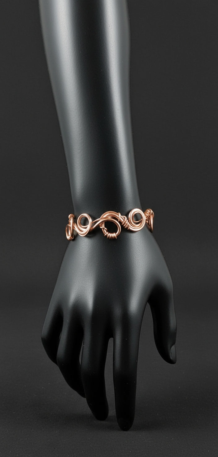Wire Wrapped Spiral Bracelet