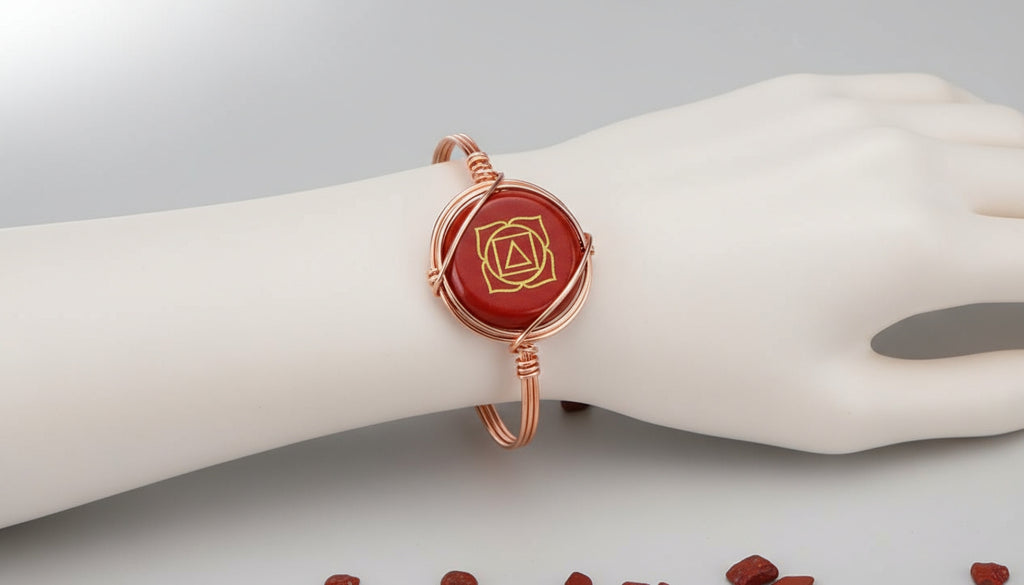 Wire wrapped chakra bracelet