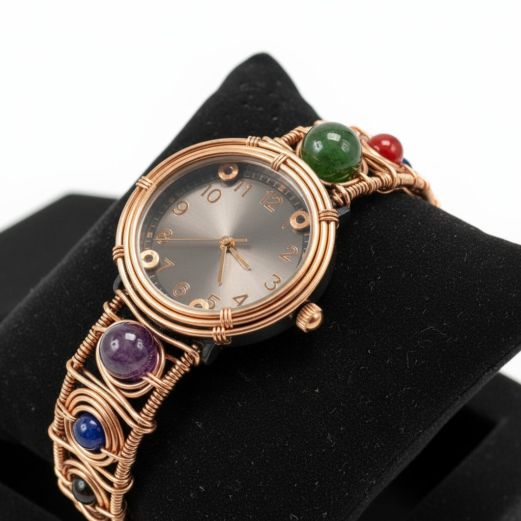 Copper Wire Wrapped Chakra Watch