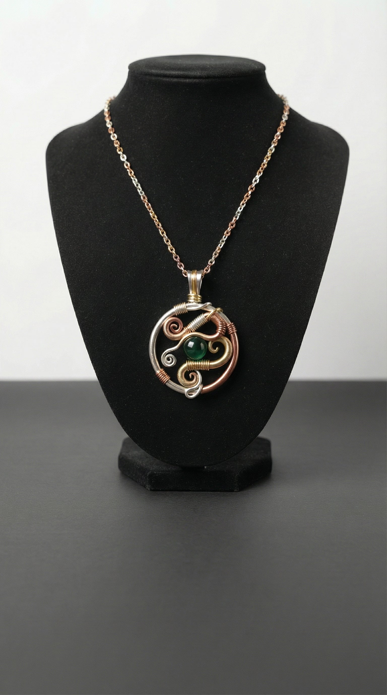 Ophiuchus 13th Zodiac Trio Wire Wrapped Necklace