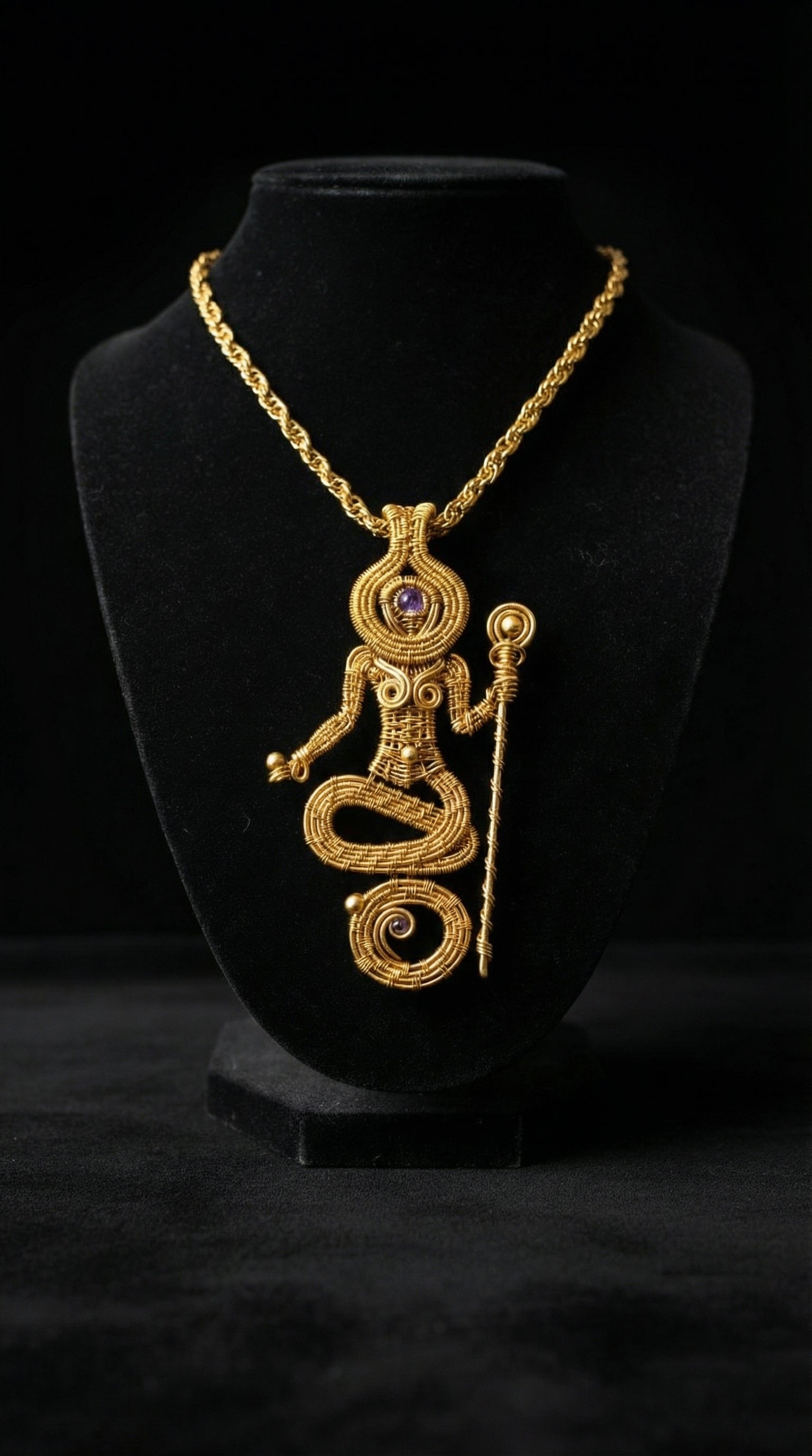 Ophiuchus
 13th Zodiac Wire Wrapped Necklace Design #2