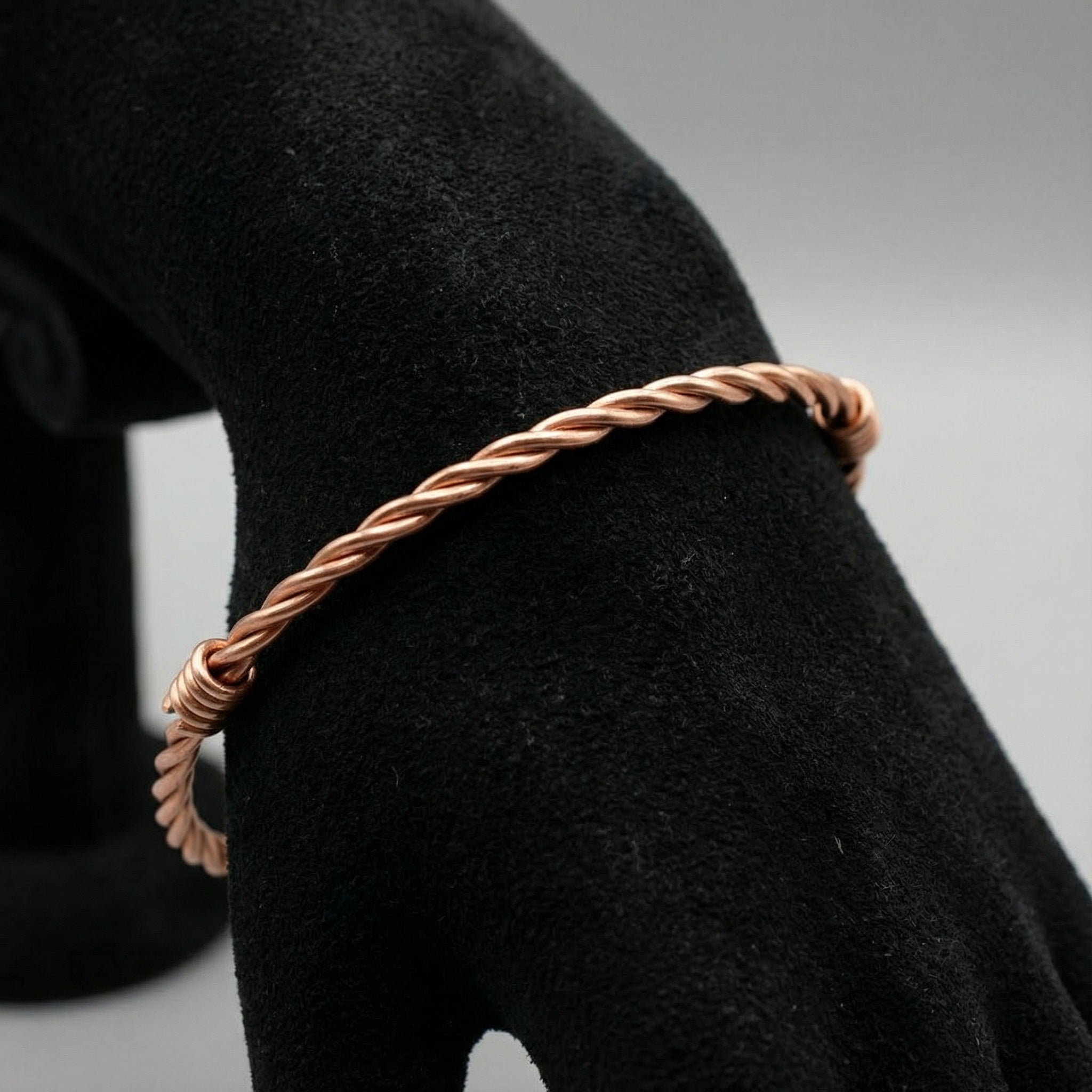 Copper wire wrapped tensor ring bracelet