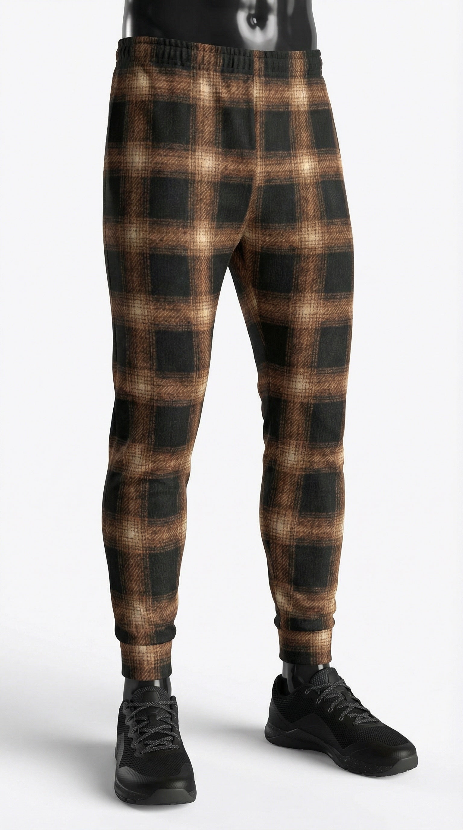 Men's Copper Plaid Themed Joggers