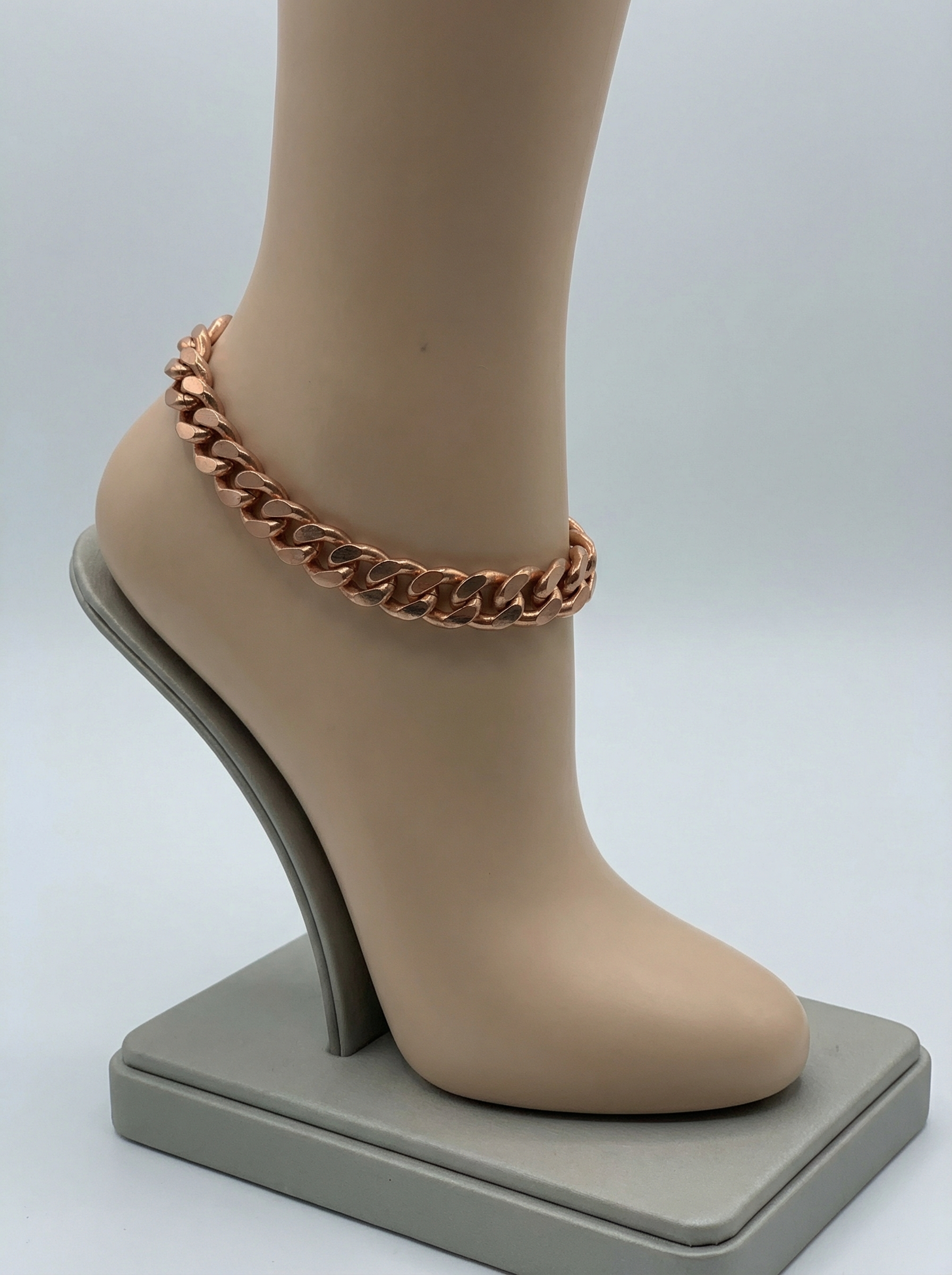 Copper Cuban Link Anklet