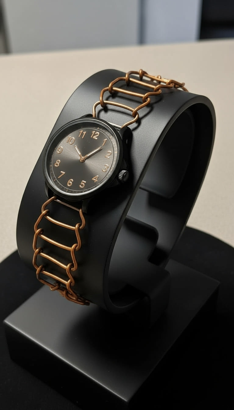 Simple but never basic copper watch