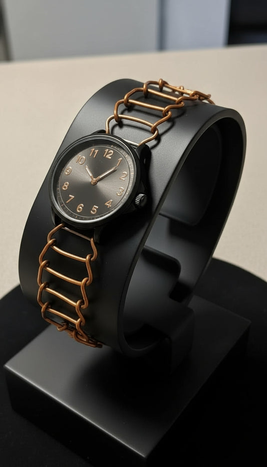 Simple but never basic copper watch
