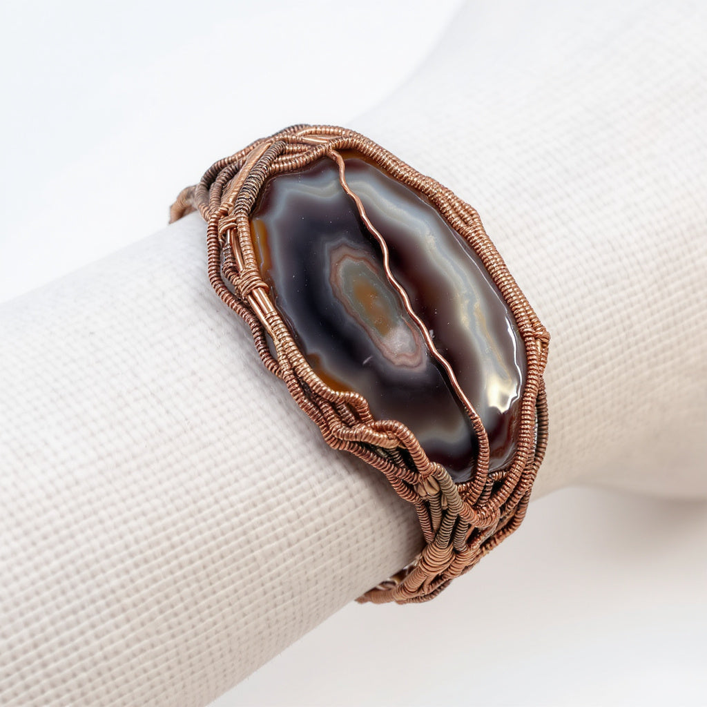 iamevibez Custom Wire Wrapped Agate Bracelet Design #13