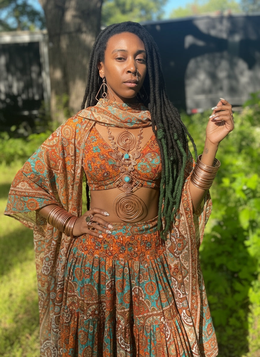 iamevibez Custom wire Wrapped extended body chain/Necklace