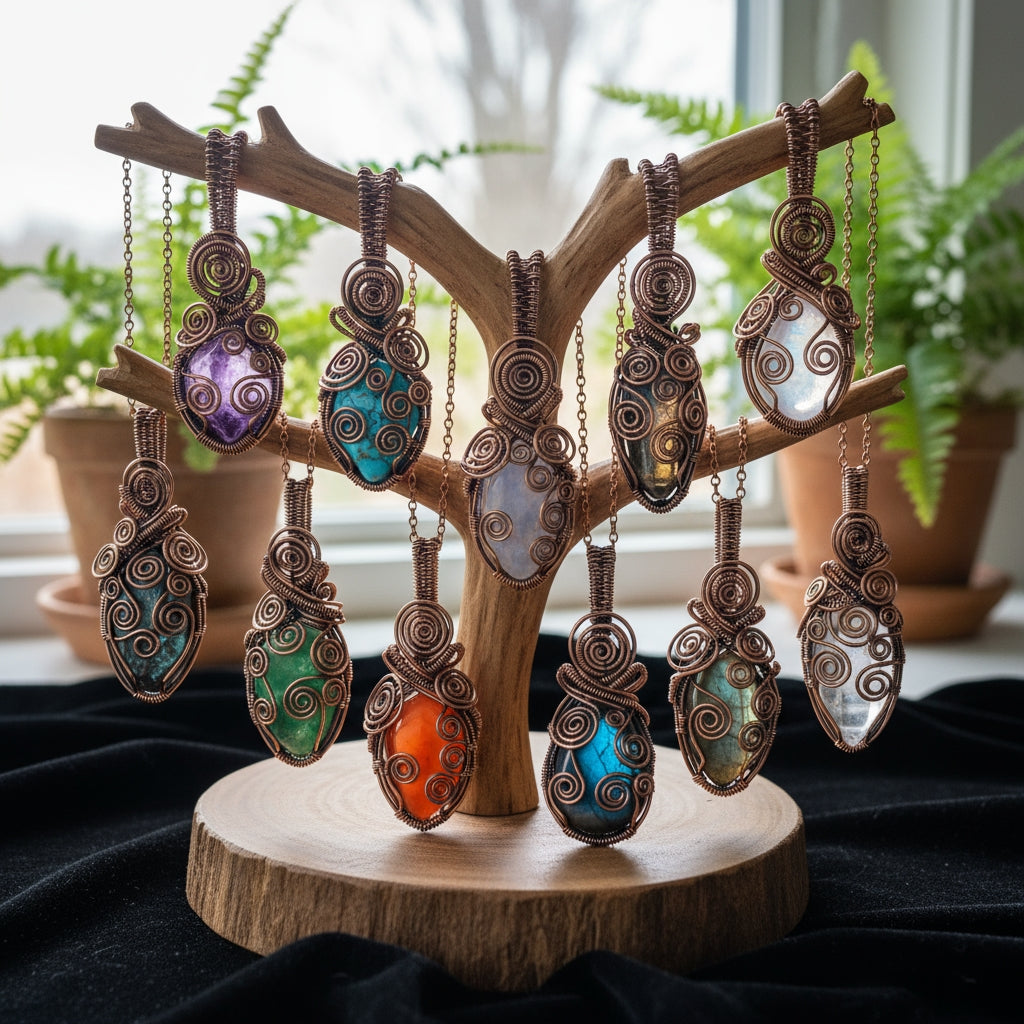 iamevibez Custom Wire Wrapped Spiral Of Life Necklace