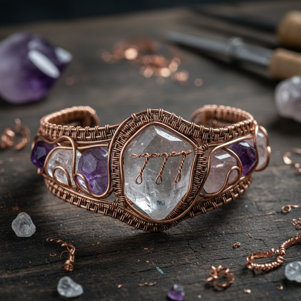 iamevibez Wire Wrapped 777 Bracelet