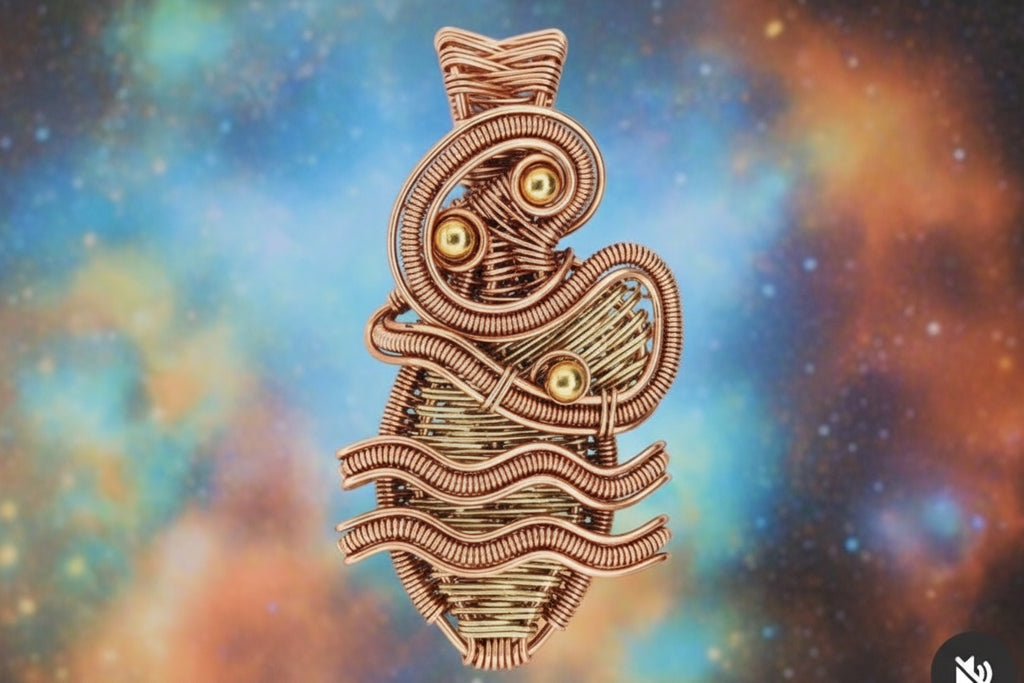 Customize Your Pure Copper Wire Wrapped Zodiac / Horoscope Sign Necklace