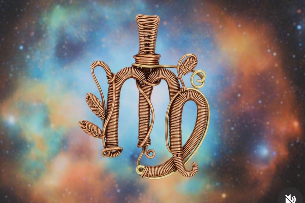 Customize Your Pure Copper Wire Wrapped Zodiac / Horoscope Sign Necklace