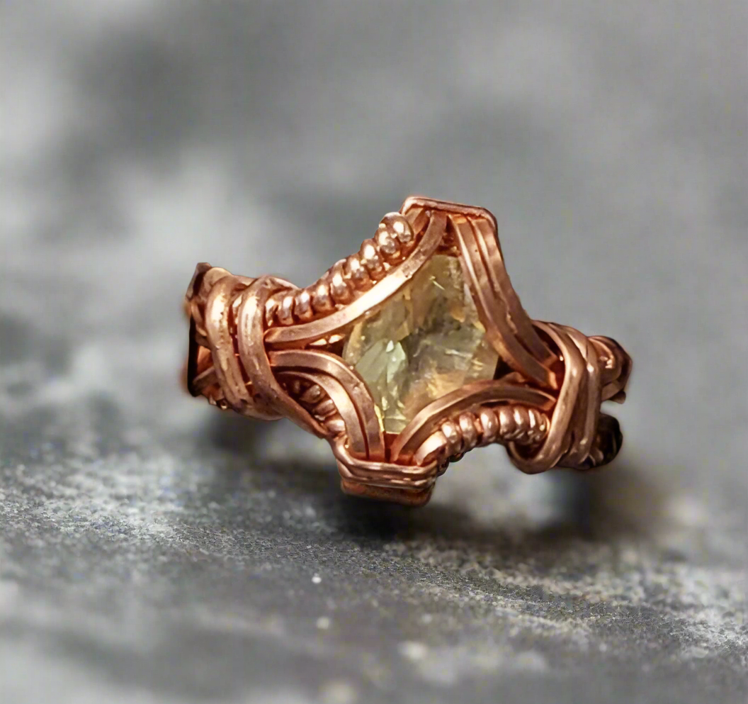 iamevibez & Mystik Wire Wrapped Moissanite Ring