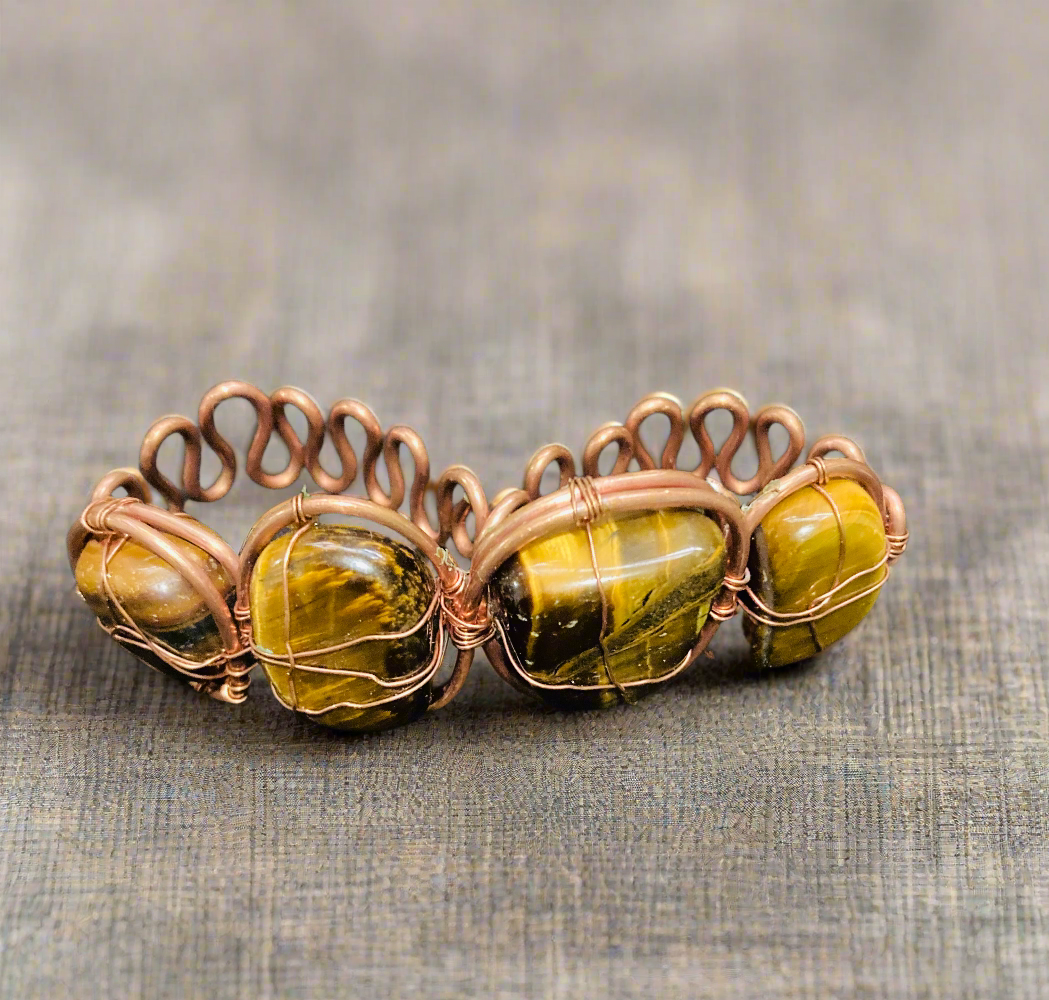 Tiger's eye Knuckle Ring