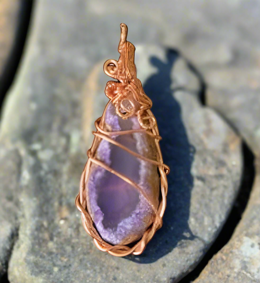 Small Agate Plate Pendants