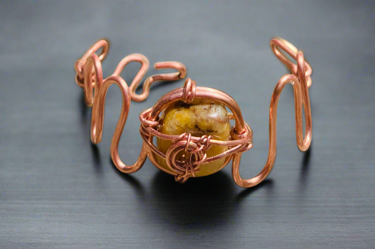 iamevibez Wire wrapped 3rd Eye Cuff Bracelet