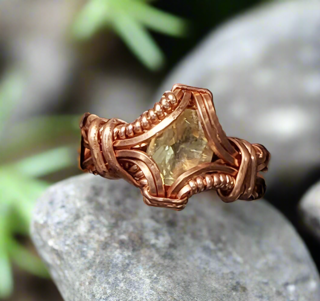 iamevibez & Mystik Wire Wrapped Moissanite Ring