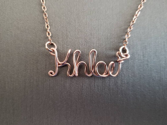 iamevibez Custom Wire Wrapped Name Necklace