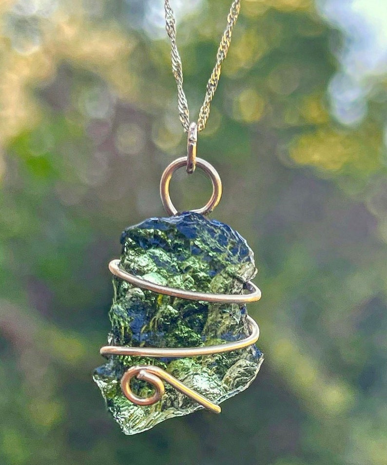 16K Gold Moldavite Necklace