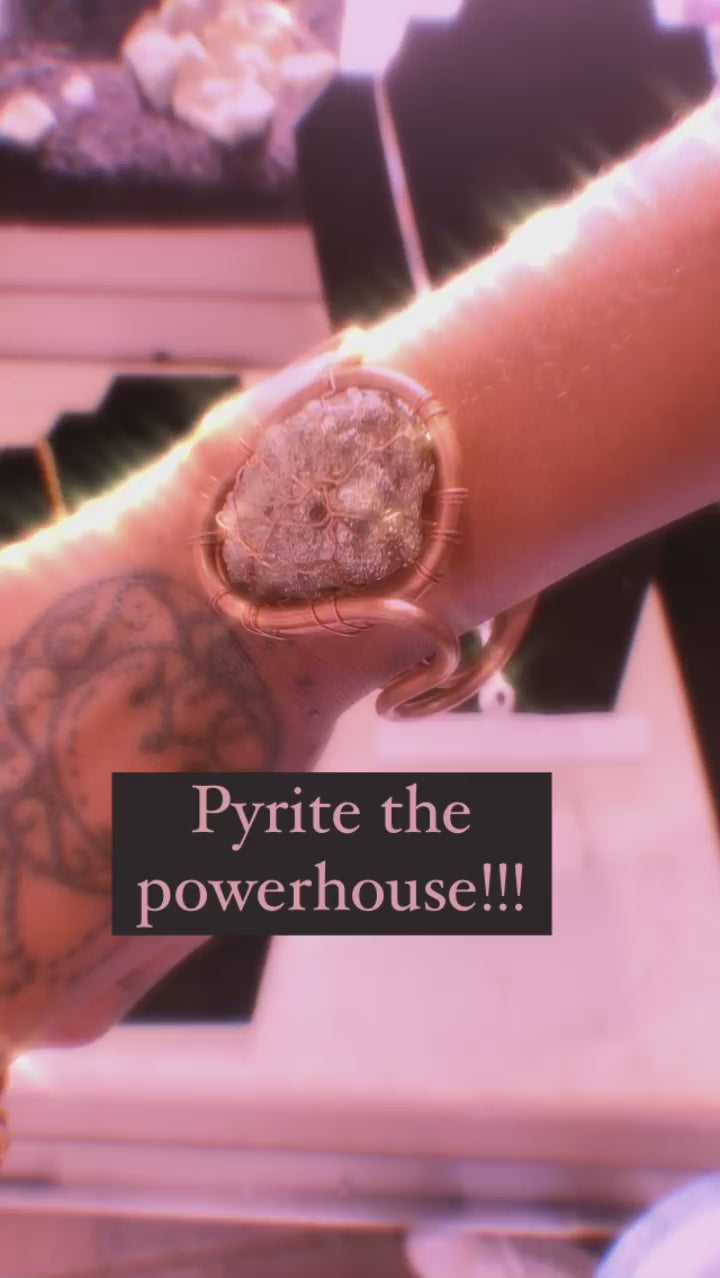 Custom Pyrite powerful Bracelet and Ring