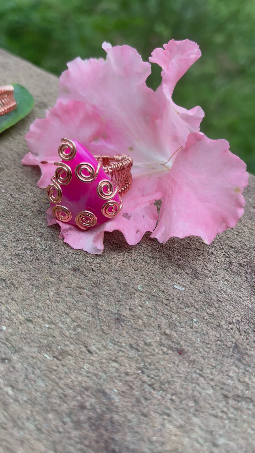 Copper Assorted Crystal Ring Design #5