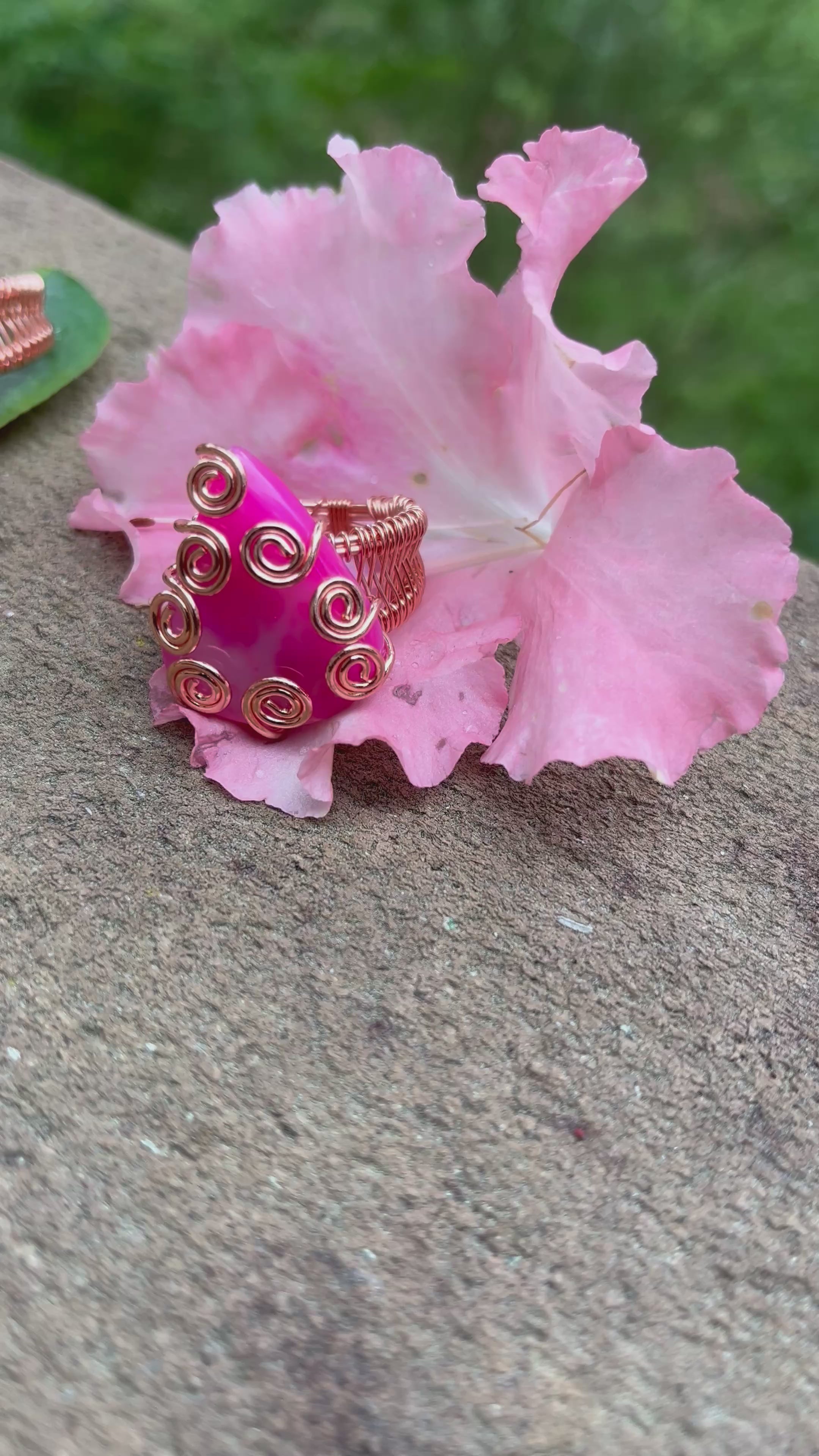 Copper Assorted Crystal Ring Design #5