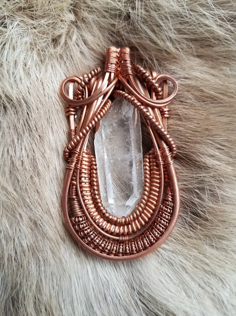 iamevibez Clear Quartz Wire Wrapped Pendant